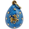 RUSSIAN SILVER ENAMEL SAGITTARIUS EGG PENDANT PIC-0