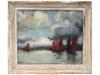 FRENCH MARINE OIL PAINTING BY MAXIME LOUIS MAUFRA PIC-0