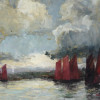 FRENCH MARINE OIL PAINTING BY MAXIME LOUIS MAUFRA PIC-1