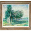 MID CENTURY POST IMPRESSIONIST LANDSCAPE PAINTING PIC-0