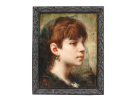 RUSSIAN PORTRAIT OIL PAINTING BY ALEXEJ HARLAMOFF