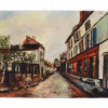 FRENCH CITY SCAPE OIL PAINTING AFTER MAURICE UTRILLO PIC-0