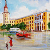 RUSSIAN CITY OIL PAINTING BY LARISA KALASHNIKOVA PIC-1