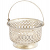 WEBSTER CO. STERLING SILVER BASKET CANDLE HOLDER PIC-0