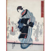 ANTIQUE JAPANESE GEISHA PRINT BY UTAGAWA KUNISADA PIC-1