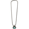 ITALIAN STERLING SILVER AND TURQUOISE NECKLACE PIC-1