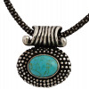 ITALIAN STERLING SILVER AND TURQUOISE NECKLACE PIC-3