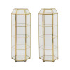 GILT BRASS AND CLEAR GLASS JEWELRY DISPLAY BOXES PIC-0