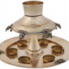 JUDAICA KIDDUSH CUPS STERLING WINE FOUNTAIN SET PIC-1