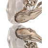 GERMAN STERLING SILVER CRYSTAL SWAN SALT CELLARS PIC-4