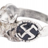 WWII GERMAN THIRD REICH SS 800 SILVER WIKING RING PIC-2