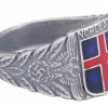 WWII GERMAN WAFFEN SS WIKING NORDLAND SILVER RING PIC-1