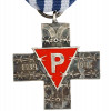 WWII POLISH SILVER AUSCHWITZ CROSS MEDAL WITH RIBBON PIC-2