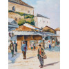 SERBIAN CITY OIL PAINTING BY NICOLAS MARKOVITCH PIC-1