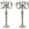 ANTIQUE GERMAN ART NOUVEAU SILVER CANDELABRAS PIC-0