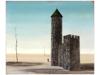 SURREALIST OIL PAINTING FORTRESS SIGNED BY NERINA PIC-0