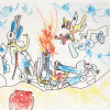 CHILEAN ETCHING LES OH! TOMOBILES BY ROBERTO MATTA PIC-2