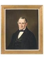 ANTIQUE 19 C OIL PORTRAIT OF JAMES TALLMADGE JR.