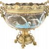 JAPANESE GILT BRONZE CLOISONNE ENAMEL CENTERPIECE PIC-2