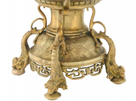 JAPANESE GILT BRONZE CLOISONNE ENAMEL CENTERPIECE