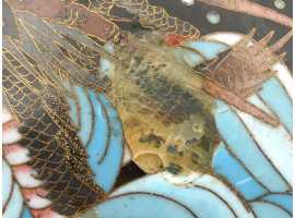 JAPANESE GILT BRONZE CLOISONNE ENAMEL CENTERPIECE