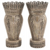 PAIR OF ANTIQUE PERSIAN SILVER FILIGREE VASES PIC-0