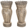 PAIR OF ANTIQUE PERSIAN SILVER FILIGREE VASES PIC-1