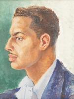 MALE PORTRAIT OIL PAINTING BY JAMES AMOS PORTER