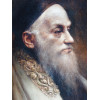 JUDAICA OIL PAINTING PORTRAIT OF A RABBI SIGNED PIC-1