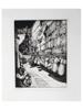 JUDAICA ETCHING WAILING WALL IN JERUSALEM SIGNED PIC-1