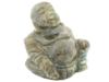 CHINESE CARVED LABRADORITE STONE BUDDHA FIGURINE PIC-0