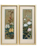 ANTIQUE CHINESE BIRD MIXED MEDIA PAINTINGS SIGNED