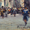 ITALIAN CITYSCAPE OIL PAINTINGS BY MARIO FERDELBA PIC-3