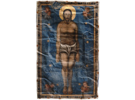 19TH CENTURY RUSSIAN PLASCHANITSA ICON OF CHRIST