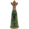 RUSSIAN SILVER ENAMEL NEPHRITE PERFUME BOTTLE PIC-1