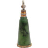 RUSSIAN SILVER ENAMEL NEPHRITE PERFUME BOTTLE PIC-2