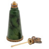 RUSSIAN SILVER ENAMEL NEPHRITE PERFUME BOTTLE PIC-3