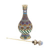 LARGE RUSSIAN GILT SILVER ENAMEL PERFUME BOTTLE PIC-1