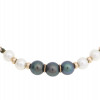 14K GOLD CHAIN NECKLACE WITH TAHITIAN PEARLS PIC-1