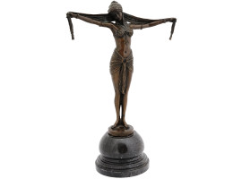 ART DECO FEMALE BRONZE STATUE BY DEMETRE CHIPARUS