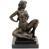 MID CENTURY FEMALE NUDE BRONZE FIGURINE BY PREISS PIC-0