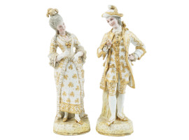 ANTIQUE GERMAN MEISSEN PORCELAIN FRENCH FIGURES