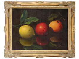 ATTRIBUTED TO ALBERT GRICE FRUITS OIL PAINTING