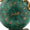 ANTIQUE FRENCH BRONZE AND MALACHITE MANTLE CLOCK PIC-3