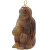 RUSSIAN GOLD AND AGATE MONKEY FIGURAL PENDANT PIC-1