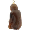 RUSSIAN GOLD AND AGATE MONKEY FIGURAL PENDANT PIC-2