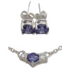 925 STERLING SILVER SWAROVSKI CRYSTAL JEWELRY SET PIC-2