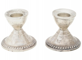 AMERICAN WEIGHTED STERLING SILVER CANDLE HOLDERS