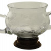 STERLING SILVER GLASS CANDY DISH SUGAR BOWL SET PIC-2