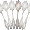 SET OF VINTAGE RUSSIAN USSR SILVER PLATE TEA SPOONS PIC-0